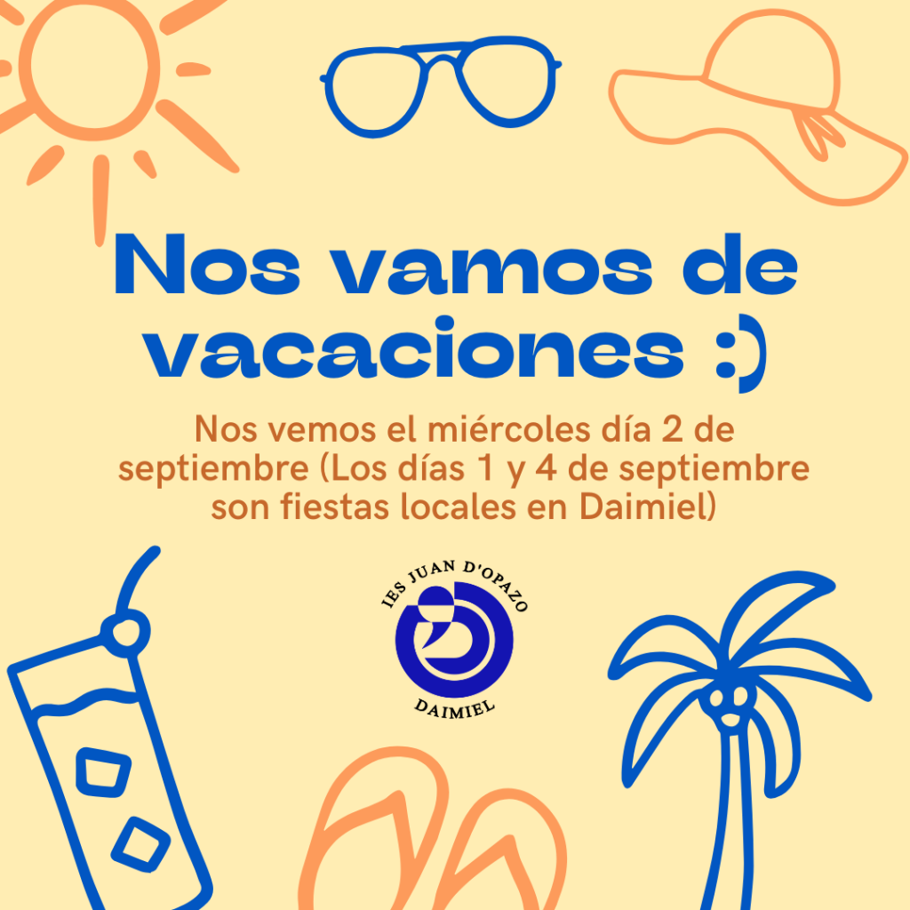 ¡Estamos de Vacaciones!